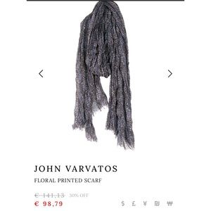 JOHN VARVATOS Floral PRINTED SCARF